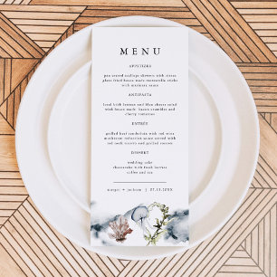 ALANA Tropical Ocean Coral Jelly Fish Beach Menu