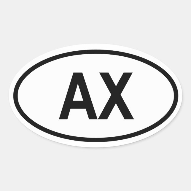 Aland "AX" Ovaler Aufkleber (Vorderseite)