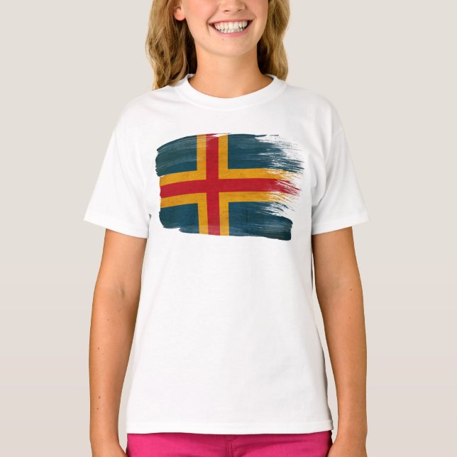 Aland Flag T-Shirt (Vorderseite)