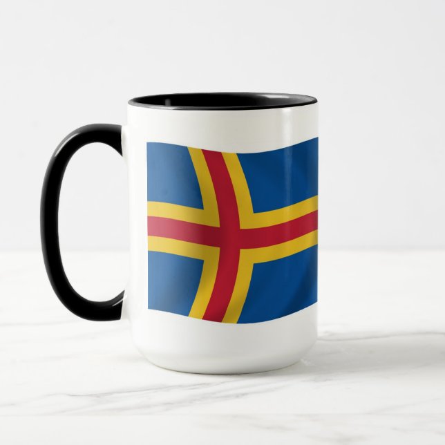 Åland Flagge Tasse (Links)