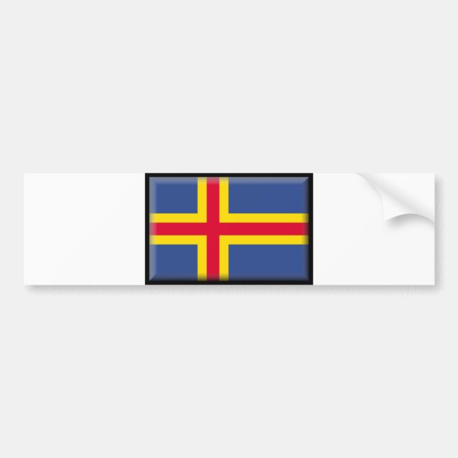 Aland Insel-Flagge Autoaufkleber (Vorne)