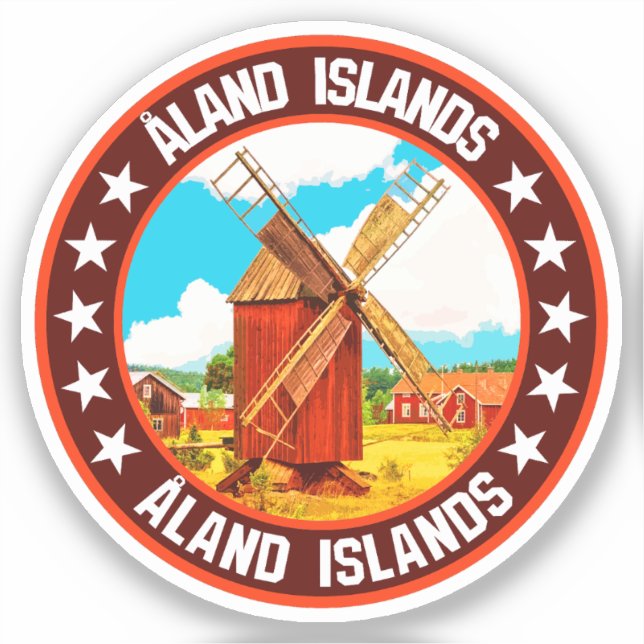 Åland-Inseln Aufkleber (Vorderseite)