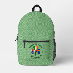 Åland-Inseln Irisch USA Kleeblatt Personalisierter Bedruckter Rucksack