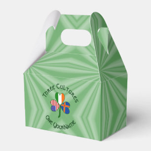 Åland-Inseln Irland USA Shamrock Personalisiert  Geschenkschachtel