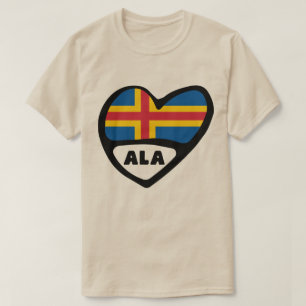 Åland Islands Ländercode Flaggenschwerpunkt T-Shirt