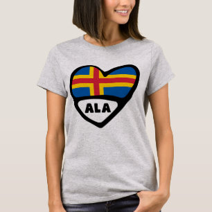 Åland Islands Ländercode Flaggenschwerpunkt T-Shirt