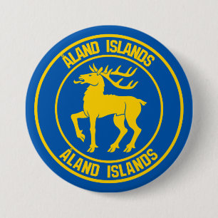 Åland Islands Runder Emblem Button