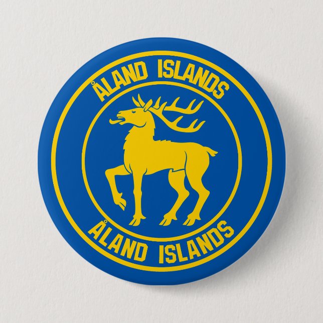 Åland Islands Runder Emblem Button (Vorderseite)