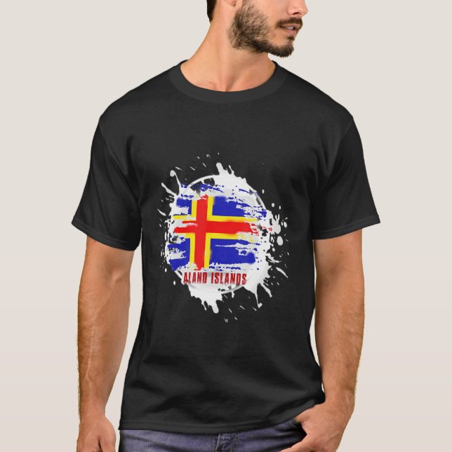 Aland Islands Splash T-Shirt (Vorderseite)
