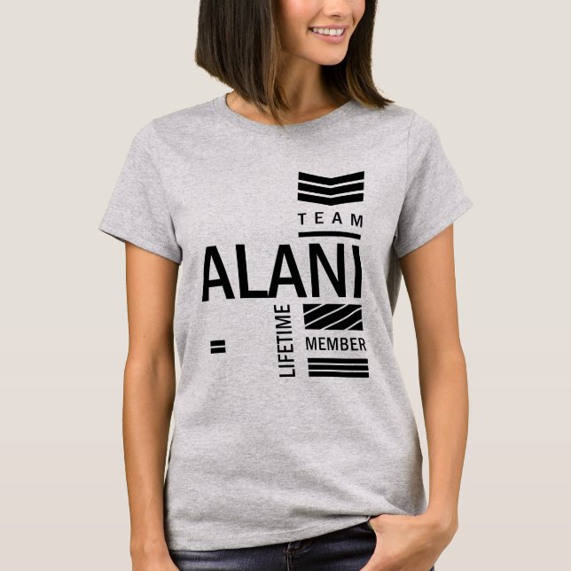 Alani Personalisiert Name Birthday Gift T-Shirt (Vorderseite)