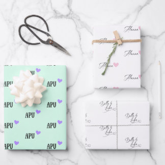Alanna Lavendelherz Geschenkpapier Set
