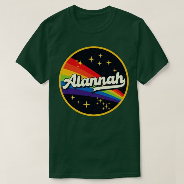 Alannah Rainbow in Space Vintag Style T-Shirt (Design vorne)