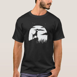 Alapaha Blue Blood Bulldog und Mond Halloween T-Shirt