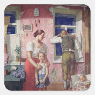 Alarm, 1934 quadratischer aufkleber