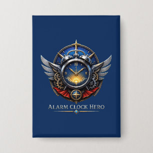 Alarm Clock Hero Logo Knopf Button
