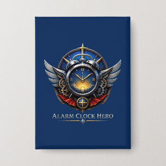 Alarm Clock Hero Logo Knopf Button