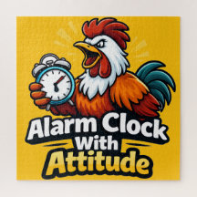 Alarm clock with attitude, roaster quote.