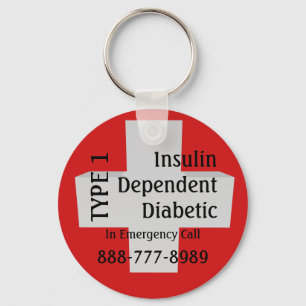 Alarm Insulin abhängiger TYP 1 Diabetes-EMT Schlüsselanhänger
