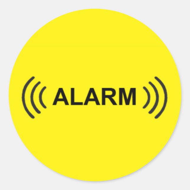 ALARM RUNDER AUFKLEBER (Vorderseite)