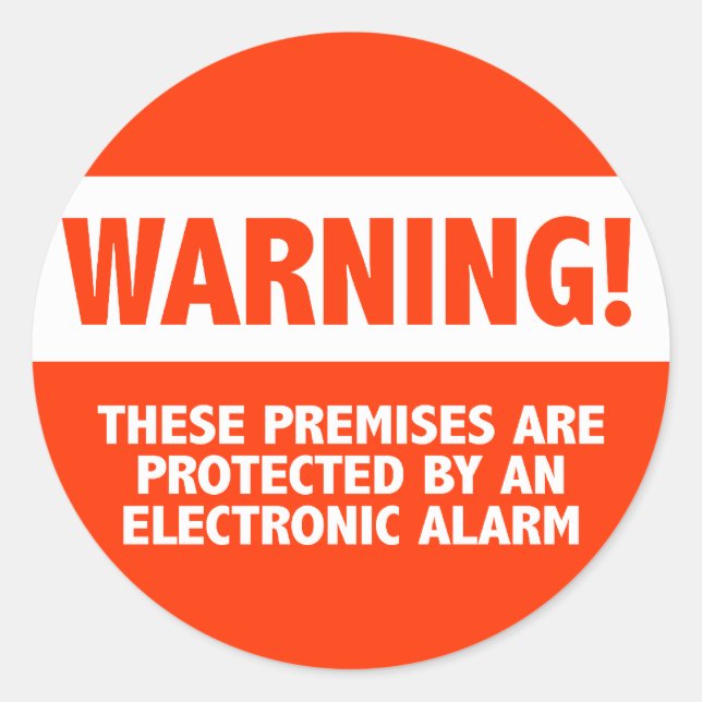 Alarmanzeige elektronische Sicherheit Runder Aufkleber (Vorderseite)