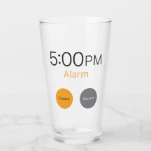 Alarme de jour ouvrable sur la tasse en verre