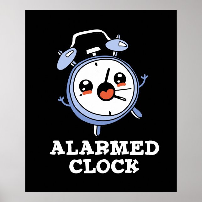 Alarmierte Uhr Funny Alarm Uhr Puppe dunkle BG Poster (Vorne)