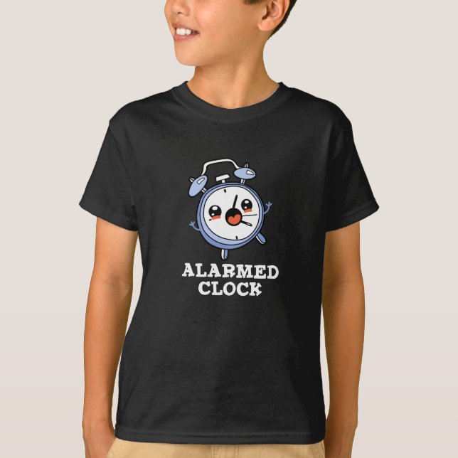 Alarmierte Uhr Funny Alarm Uhr Puppe dunkle BG T-Shirt (Vorderseite)