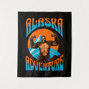 Alaska-Abenteuer Lustiger Sasquatch Wandteppich