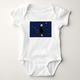 Alaska Adler und Fahne Baby Strampler