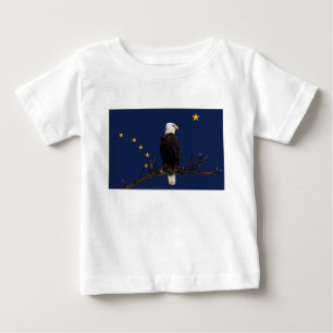 Alaska Adler und Fahne Baby T-shirt