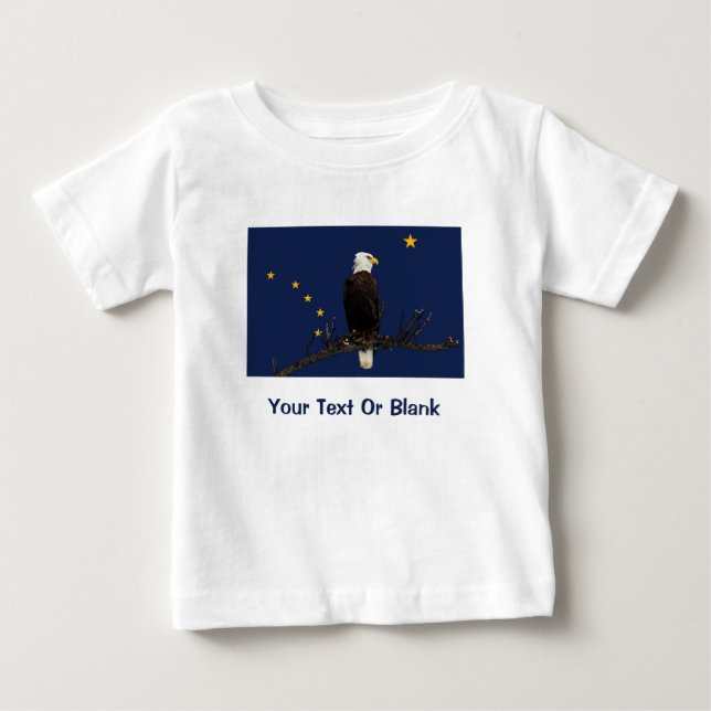 Alaska Adler und Fahne Baby T-shirt (Vorderseite)