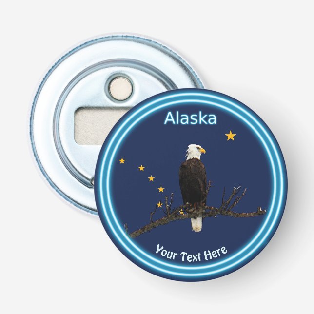Alaska Adler und Fahne Flaschenöffner (Vorderseite)