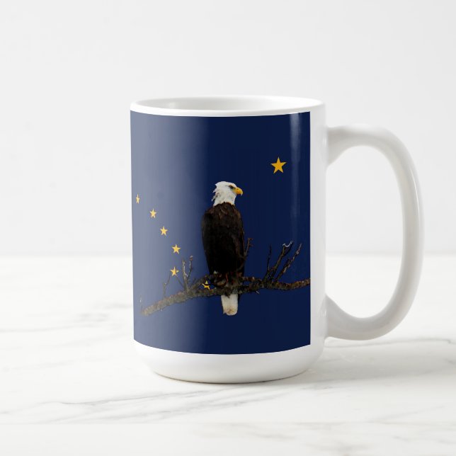 Alaska Adler und Fahne Kaffeetasse (Rechts)