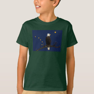 Alaska Adler und Fahne T-Shirt