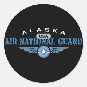 Alaska Air National Guard Runder Aufkleber