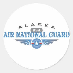 Alaska Air National Guard Runder Aufkleber