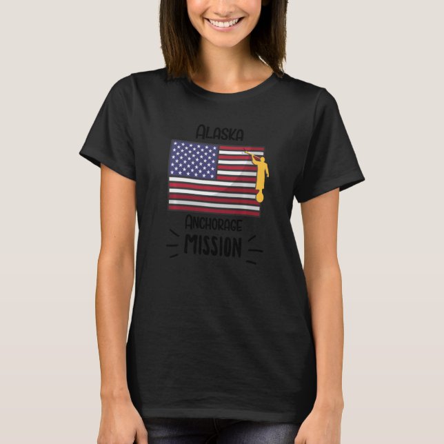 Alaska Anchorage Mormon Lds Mission Missionar T-Shirt (Vorderseite)