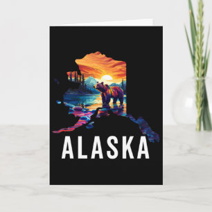 Alaska-Bär Tier Alaska Karte Souvenirs Urlaub