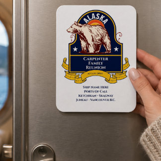 Alaska Bear Family Wiedersehen Cruise Magnet