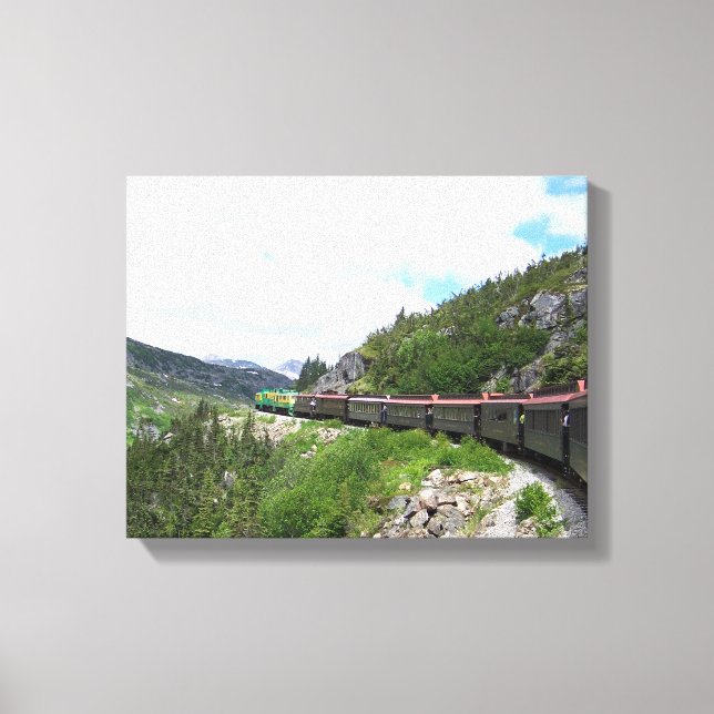 Alaska-Bergbahn Leinwanddruck (Vorderseite)