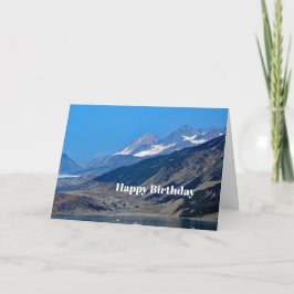 Alaska Berge Ozean Landschaftliches Foto Geburtsta Karte