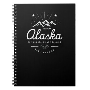 Alaska-Berge rufen, ich muss gehen Mono Dark Notizblock