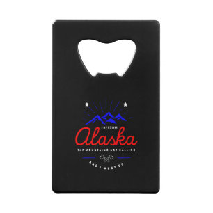 Alaska-Berge rufen mich an, ich muss dunkle Farbe Geldbeutel Flaschenöffner
