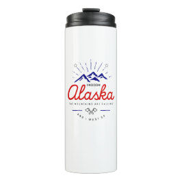 Alaska-Berge sind nennend ich müssen gehen Thermosbecher
