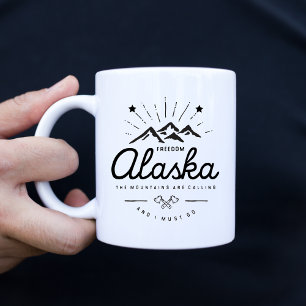 Alaska-Berge sind nennend ich müssen Monogehen Kaffeetasse
