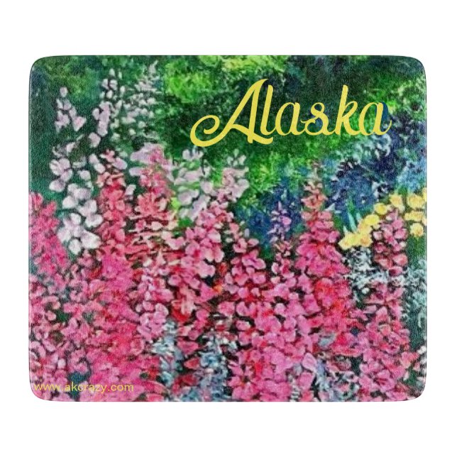 Alaska-Berge wi_Alaska-Schnittplatte Schneidebrett (Vorderseite)