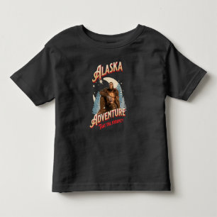 Alaska Bigfoot-Abenteuer Retro-Wilderness-Kunst Kleinkind T-shirt