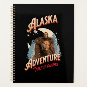 Alaska Bigfoot-Abenteuer Retro-Wilderness-Kunst Planer