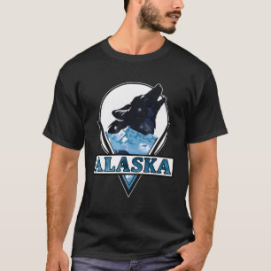 Alaska Blauer Berg Ice Kunstvoll wandern im Valle T-Shirt