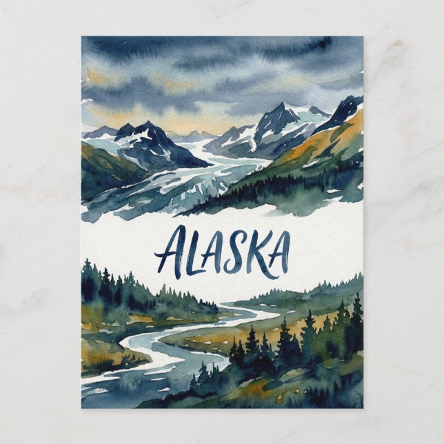 Alaska-Blick Postkarte (Vorderseite)